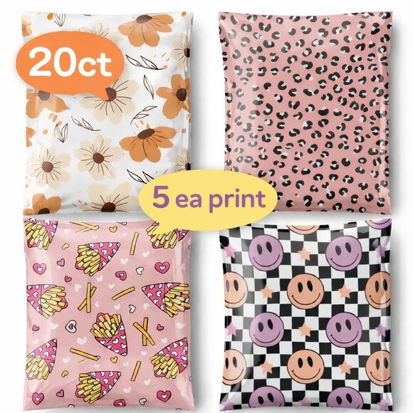 Other - 20ct Medium 10 x 13 Poly Mailers (5 each print)
